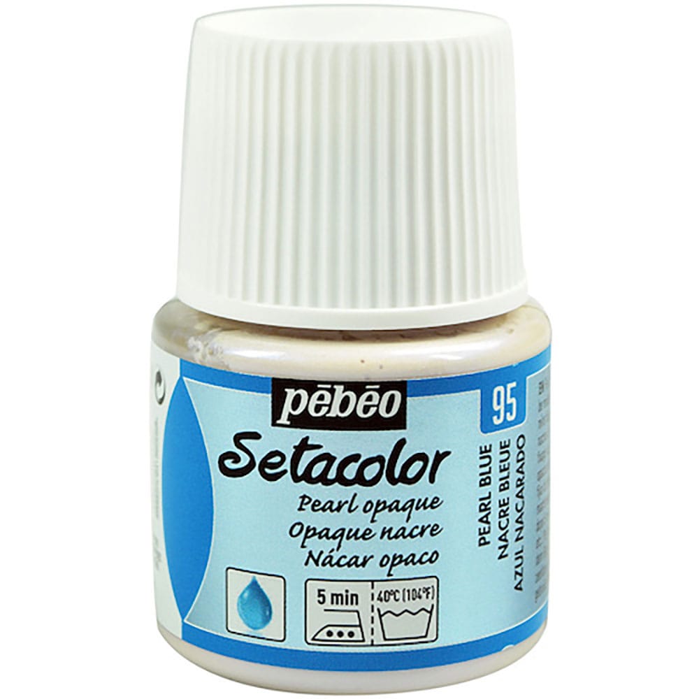 Ｐｅｂｅｏ　布用水性アクリル絵具セタカラー不透明色　４５ｍｌ　パールブルー　２０２０９５＿