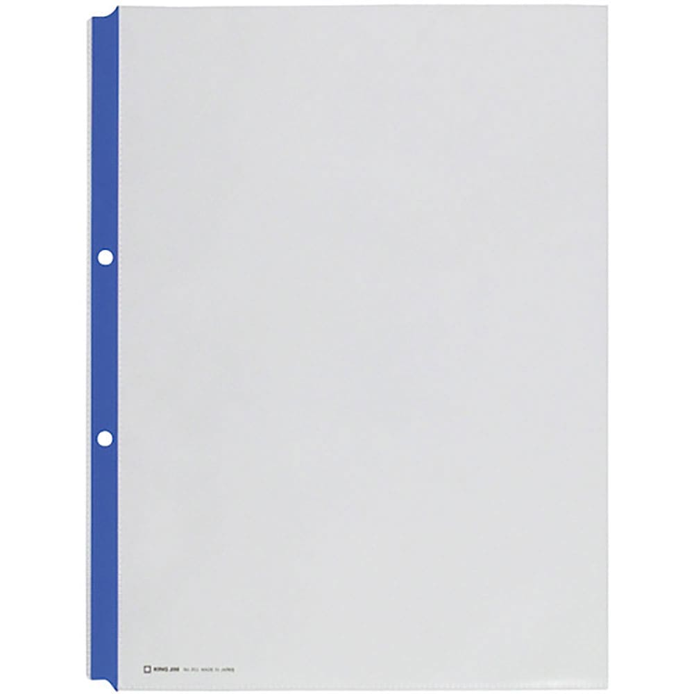ＫＩＮＧ　ＪＩＭ　カラーガードポケット　Ａ４タテ型　青　２穴　２０３－Ｂ＿