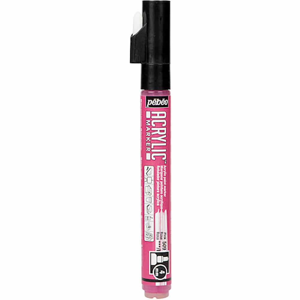 Ｐｅｂｅｏ　アクリリックマーカー　４ｍｍ　中太ラウンド　ピンク　２０５８０９＿
