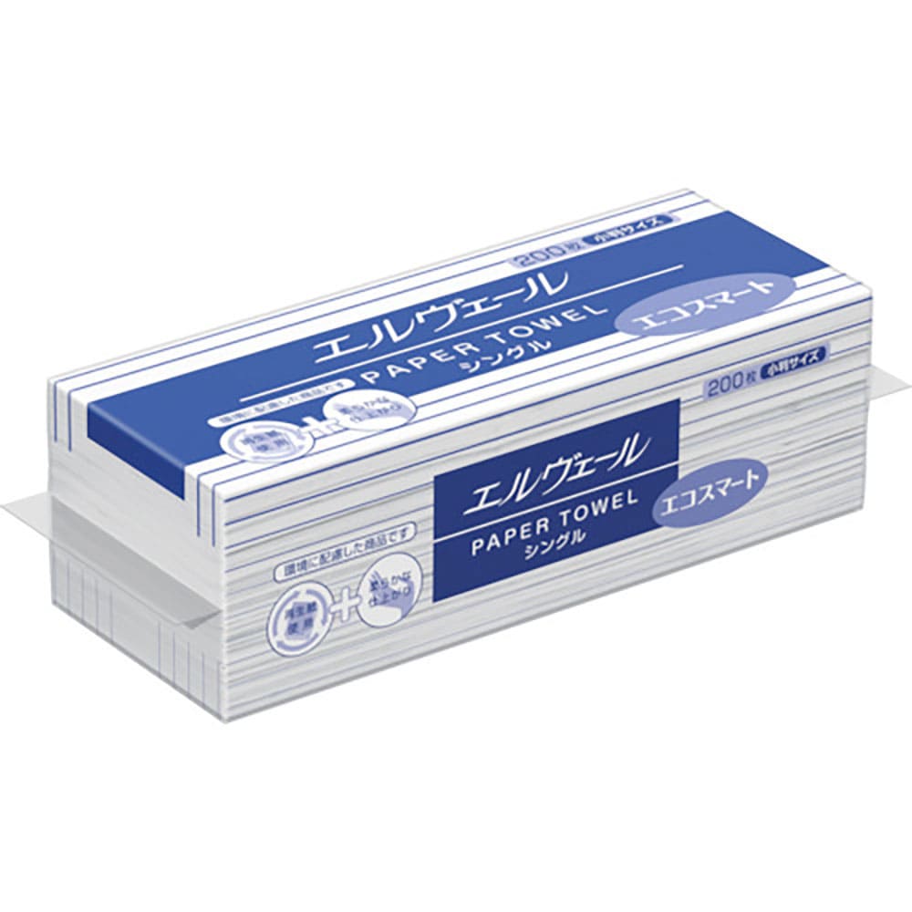 エリエール　エルヴェールペーパータオル　エコスマート２００枚小判　２１０００６９８＿