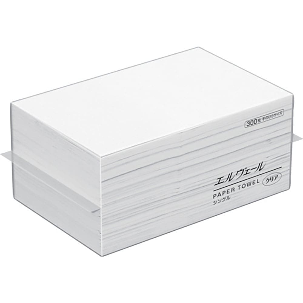 エリエール　エルヴェール　ペーパータオル　クリア　シングル　手のひらサイズ　２１００１０７０＿