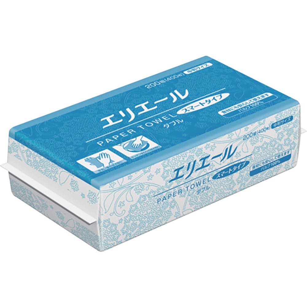 エリエール　ペーパータオル　スマートタイプ　ダブル中判　２１００１２８７＿