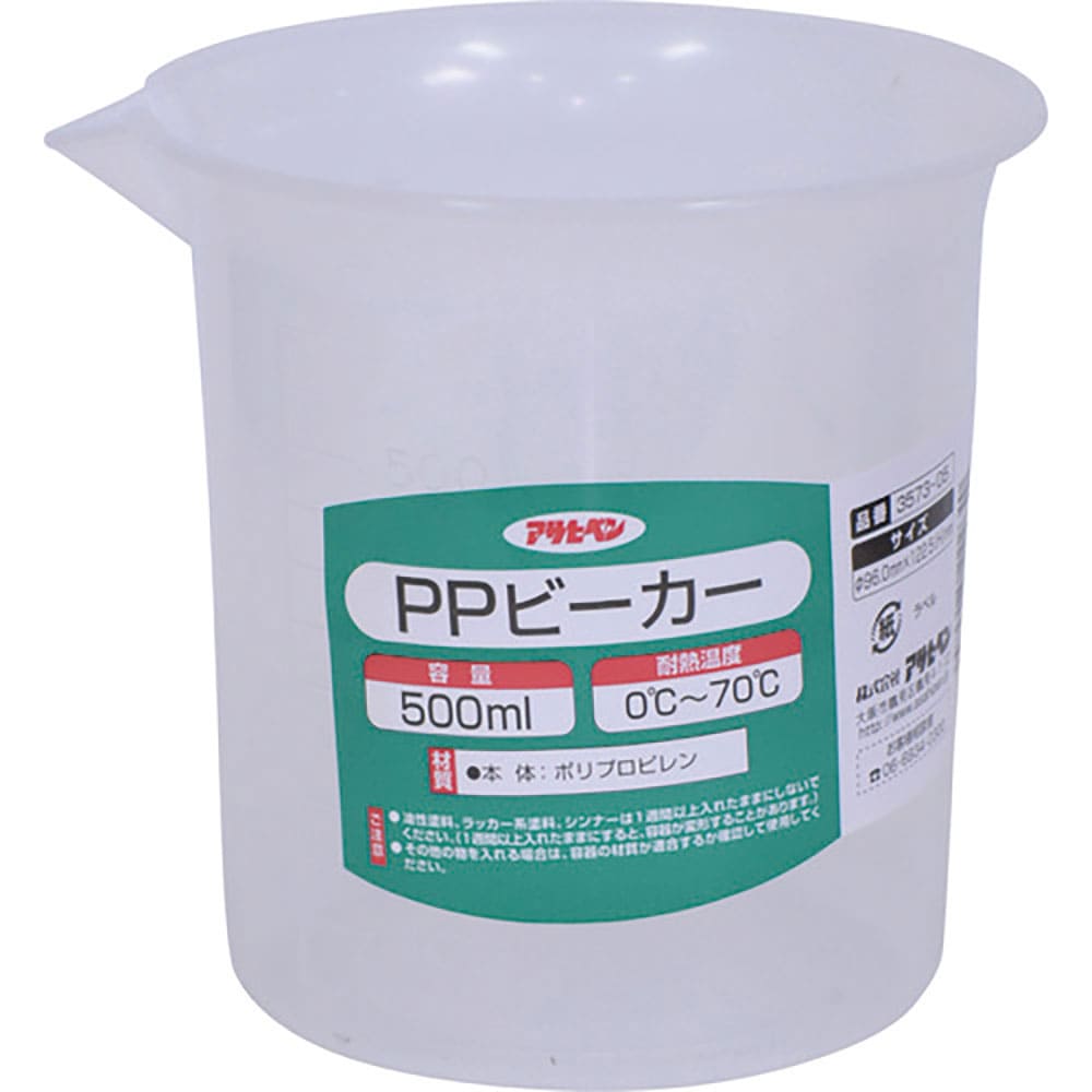アサヒペン　ＰＰビーカー　５００ｍｌ　３５７３－０５　２２２６４０＿