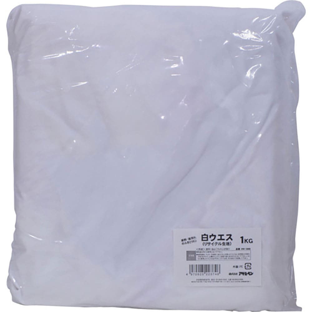 アサヒペン　白ウエス（リサイクル生地）１ＫＧＲＷ－１０００　２２３７４６＿