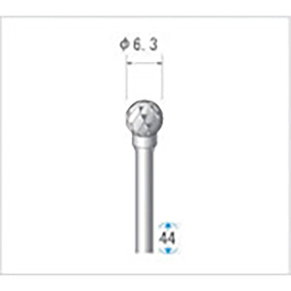 ナカニシ　超硬カッター　球型　ダブルカット　φ６．３×５×軸φ３　２４０７６＿