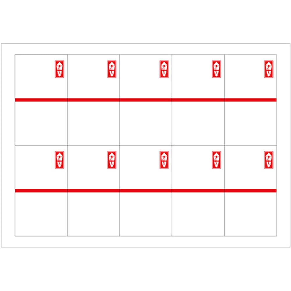 ササガワ　プリンター対応シール札紙Ａ５　赤棒　２４－１９１７＿