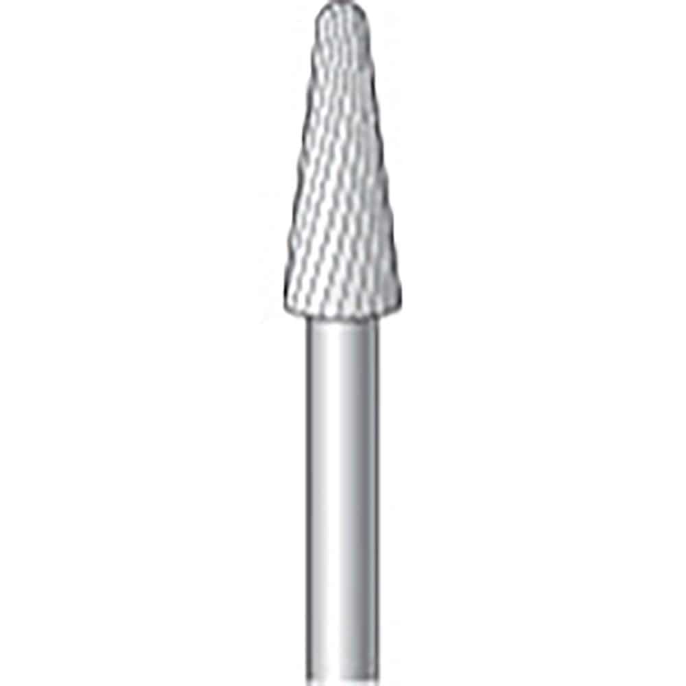 ナカニシ　超硬カッター　テーパー先丸型　シングルカット　φ５×１２．７×軸φ３　１４°　２４４０３＿