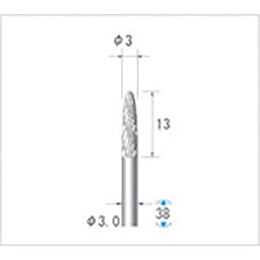 ナカニシ　超硬アロイカッター　砲弾型　アロイカット　φ３×１２．７×軸φ３　２４６４５＿