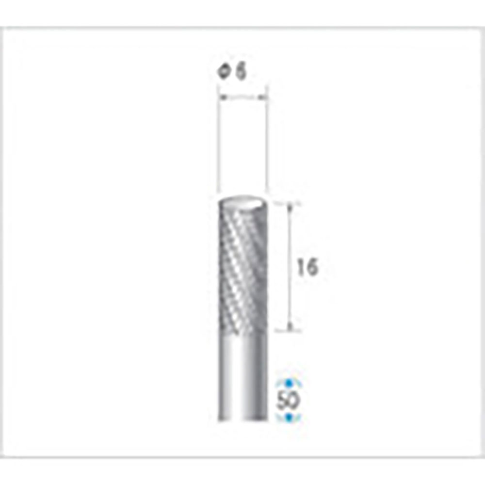 ナカニシ　超硬アロイカッター　円筒型　アロイカット　φ６×１６×軸φ６　２４６７５＿