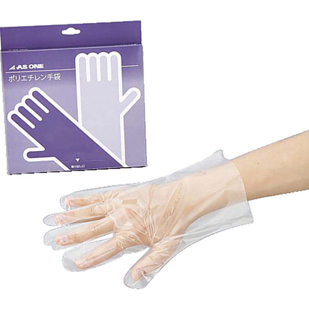 ＡＳ　ポリエチレン手袋スタンダード外エンボスＬ　（１００枚入）　２－４９７６－０１＿