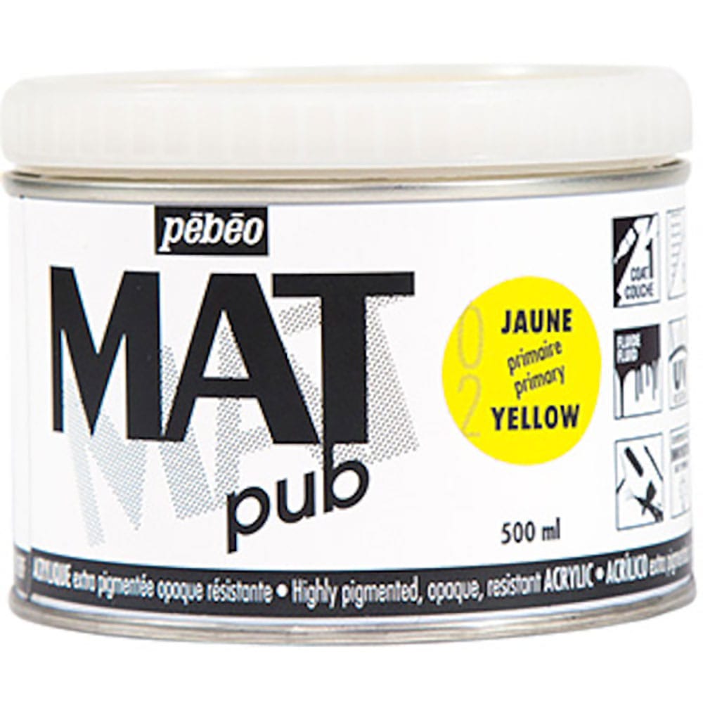 Ｐｅｂｅｏ　マットピュブ　５００ｍｌ　ＮＯ．０２　プライマリーイエロー　２５７００２＿