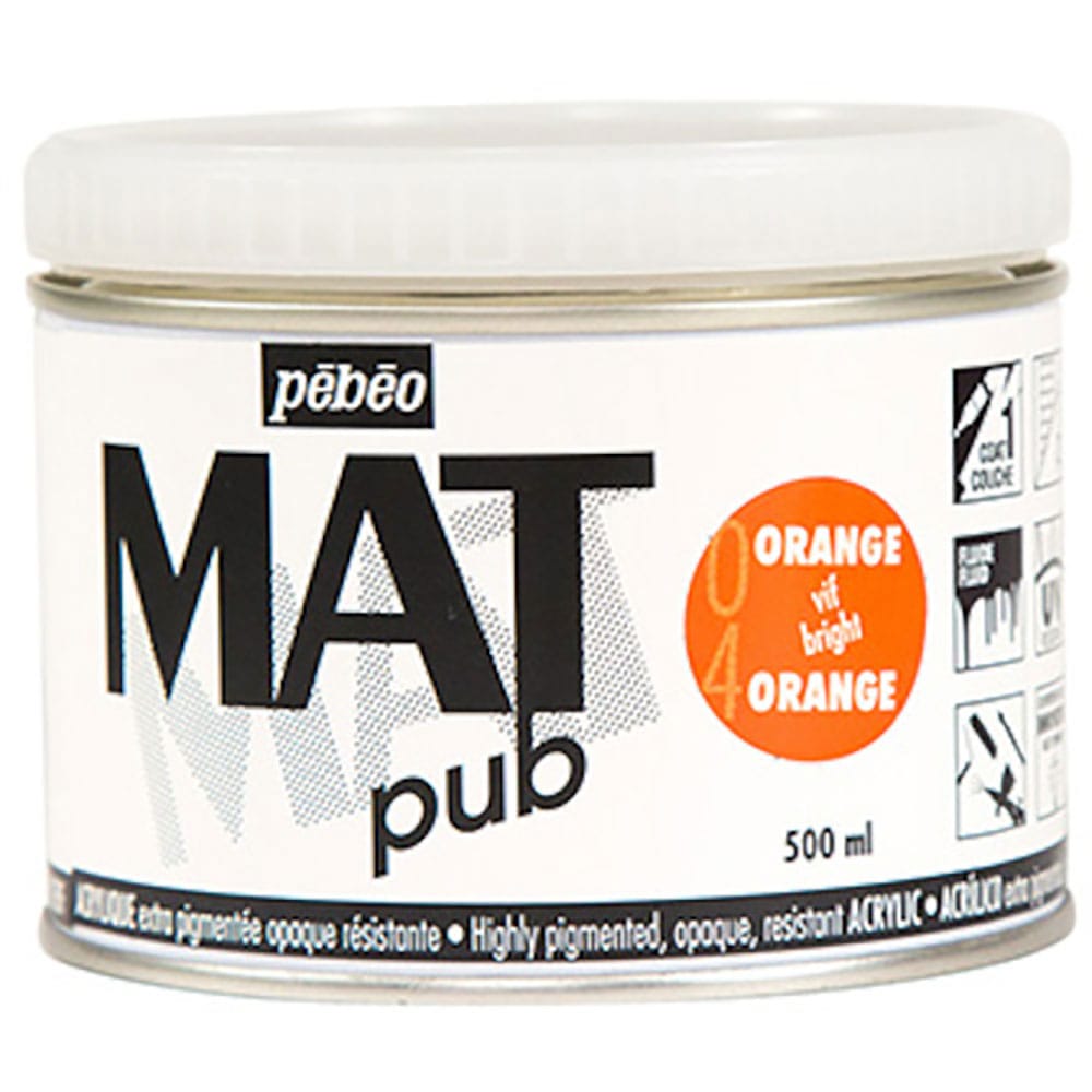 Ｐｅｂｅｏ　マットピュブ　５００ｍｌ　ＮＯ．０４　ブライトオレンジ　２５７００４＿