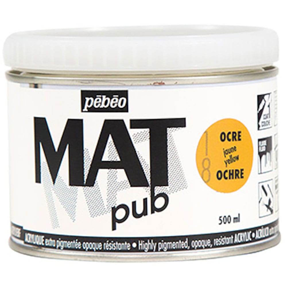 Ｐｅｂｅｏ　マットピュブ　５００ｍｌ　ＮＯ．１８　イエローオーカー　２５７０１８＿