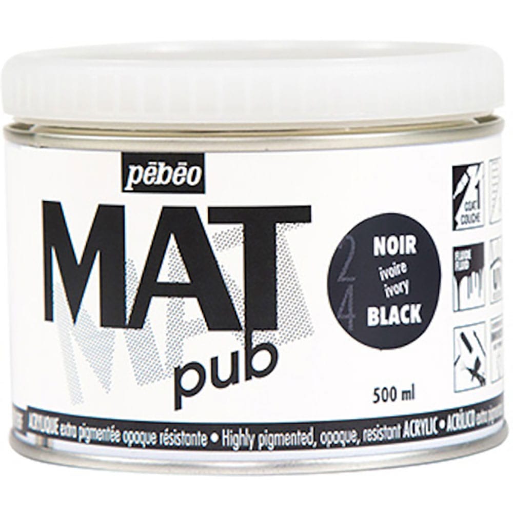 Ｐｅｂｅｏ　マットピュブ　５００ｍｌ　ＮＯ．２４　アイボリーブラック　２５７０２４＿