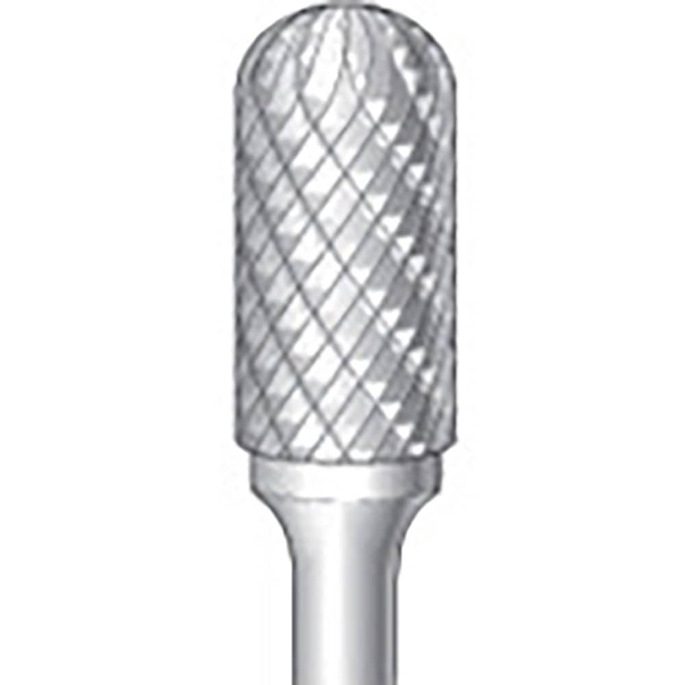 ナカニシ　超硬カッター　円筒先丸型　ダブルカット　φ１２．７×２５×軸φ６　２６０８４＿