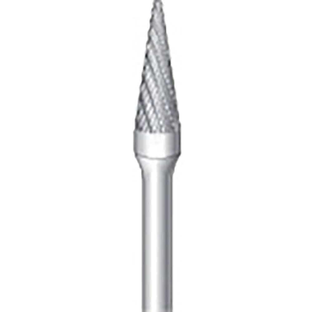 ナカニシ　ロングシャフト超硬カッター　テーパー型　ダブルカット　φ９．５×２７×軸φ６　１４°　２＿