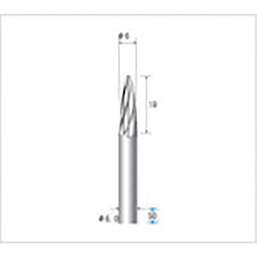 ナカニシ　超硬アルミカッター　テーパー型　アルミカット　φ６×１９×軸φ６　２６８２１＿