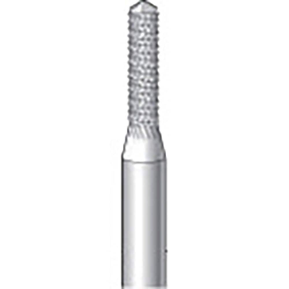 ナカニシ　超硬ルーターカッター　先トンガリ円筒型　ダイヤカット・ドリルエンド付　φ４×１６×軸φ６＿