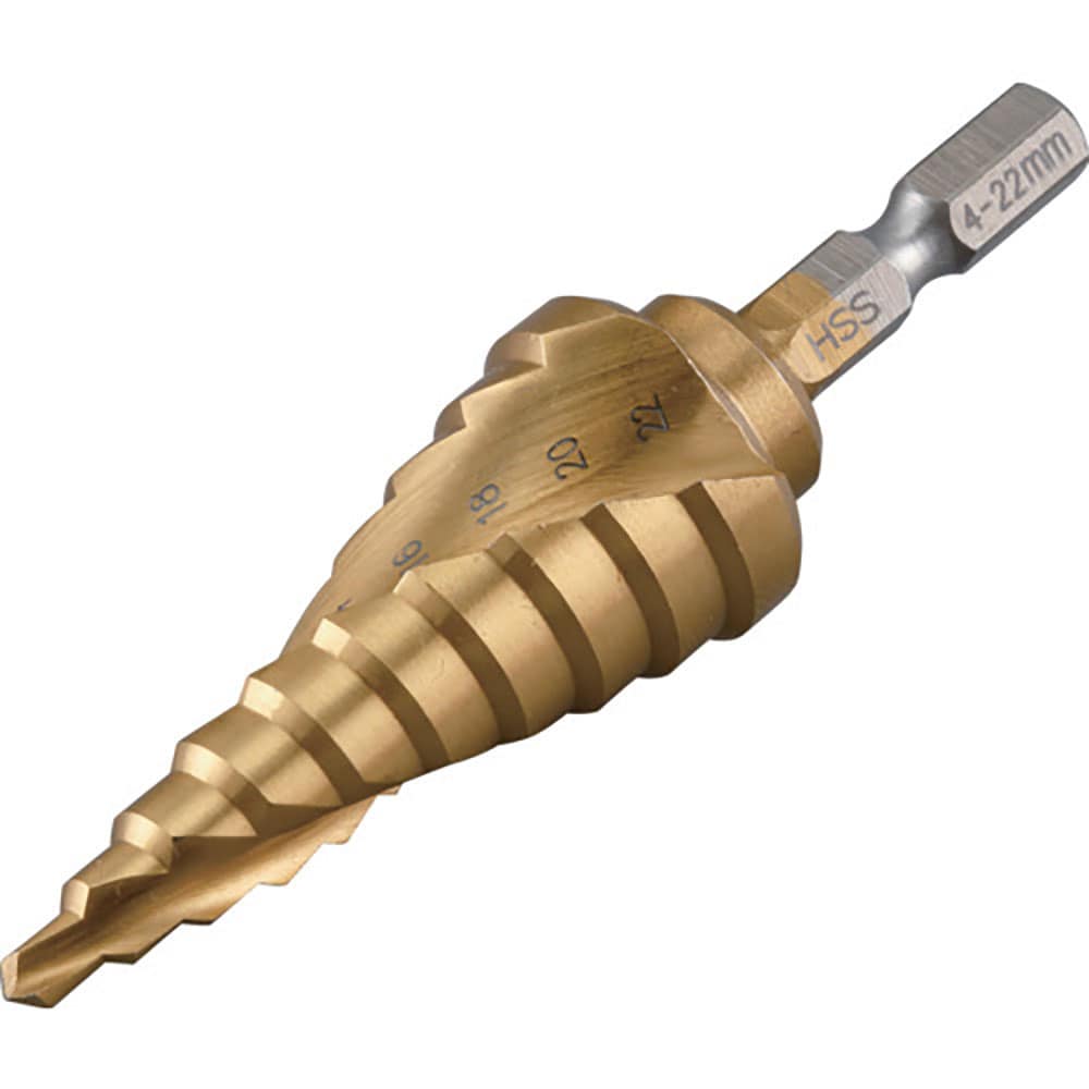 ＲＥＬＩＥＦ　六角軸　スパイラルステップドリル　φ４－２２ｍｍ　１０段　２７５６６＿