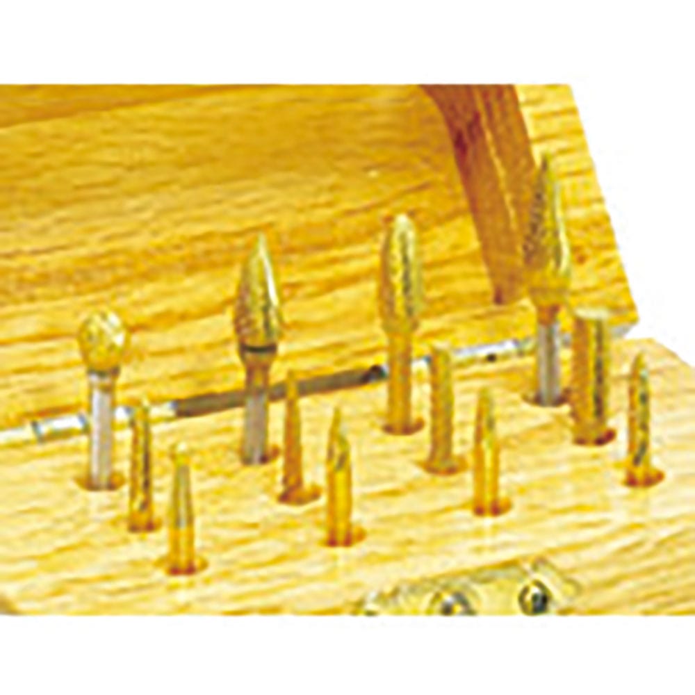 ナカニシ　チタンコート超硬カッターセット　１２本入　軸φ３　２８１１１＿