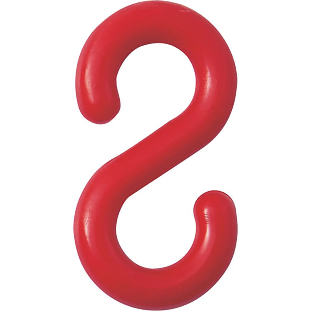 緑十字　Ｓ字フック　赤　ＰＦ－８Ｒ　線径８ｍｍΦ　２７．５×５２．５ｍｍ　２個組　樹脂製　２８４１＿