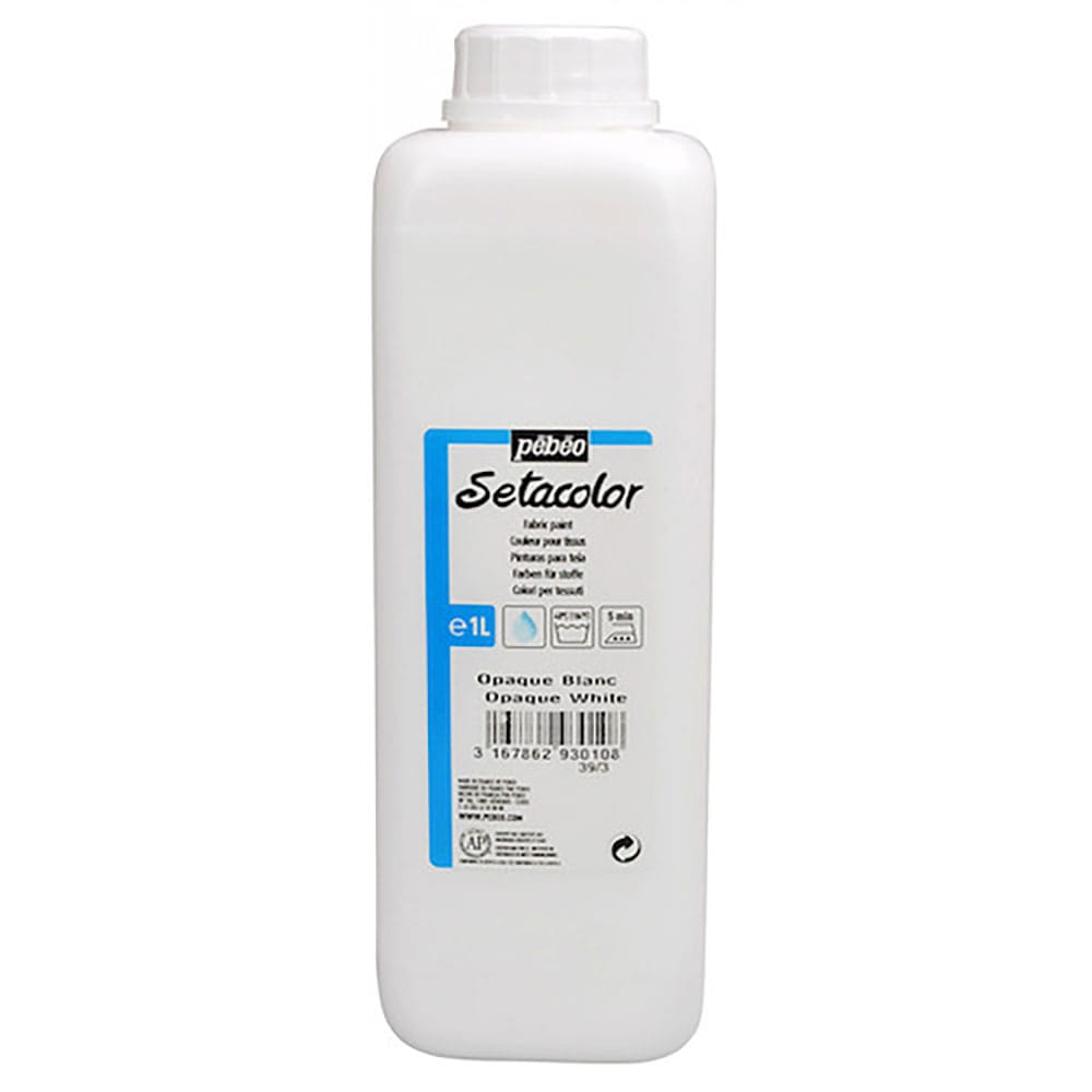 Ｐｅｂｅｏ　布用水性アクリル絵具セタカラー不透明　１Ｌ　チタニウムホワイト　２９３０１０＿