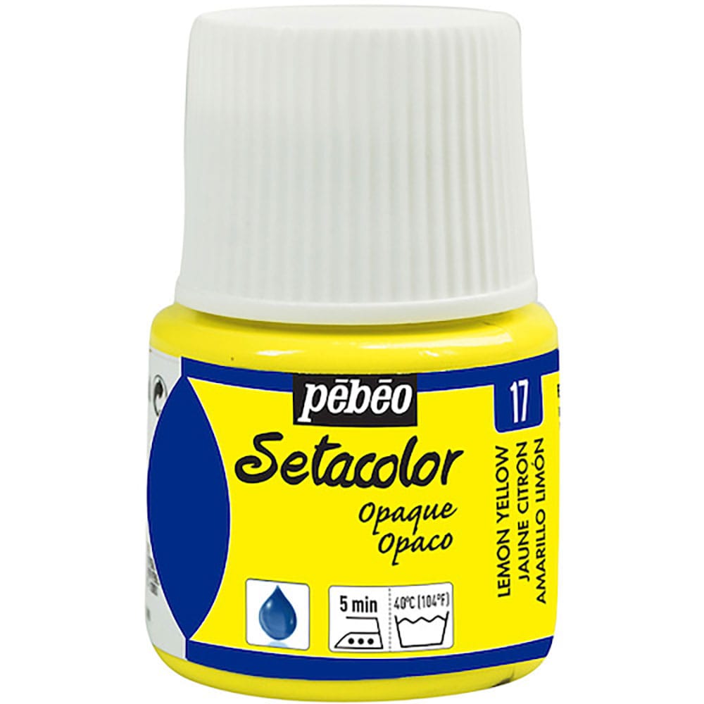 Ｐｅｂｅｏ　布用水性アクリル絵具セタカラー不透明色　４５ｍｌ　レモンイエロー　２９５０１７＿