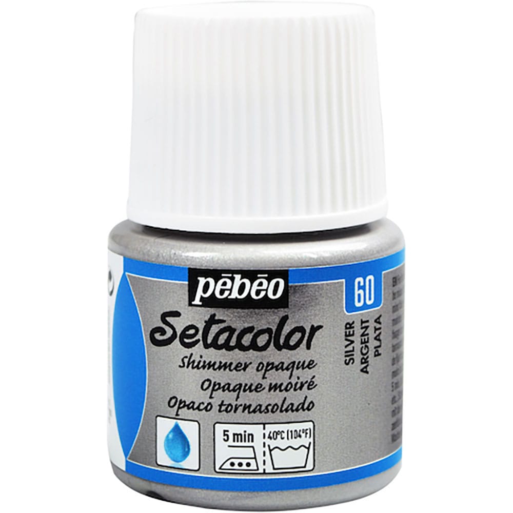 Ｐｅｂｅｏ　布用水性アクリル絵具セタカラーシマー　４５ｍｌ　シルバー　２９５０６０＿