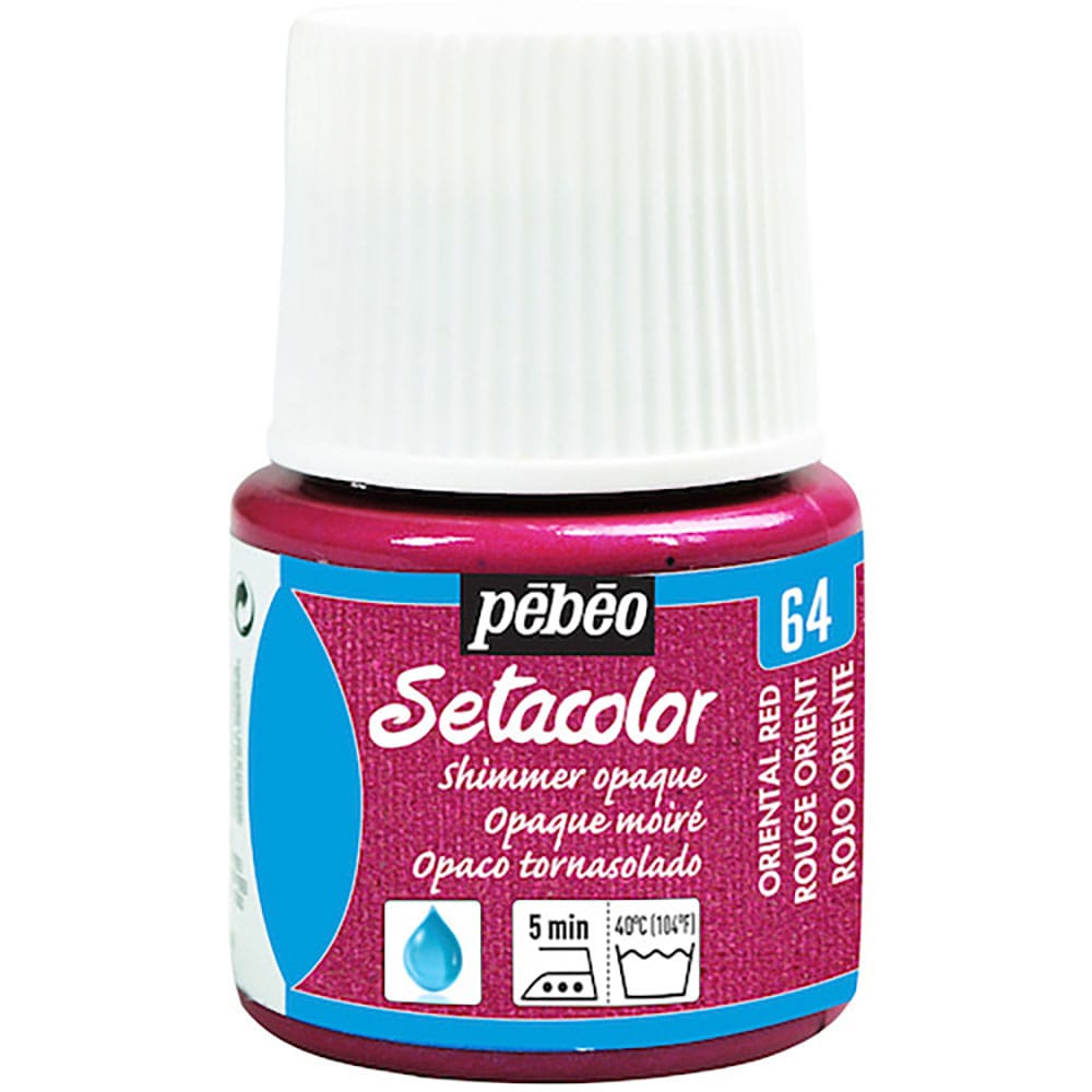 Ｐｅｂｅｏ　布用水性アクリル絵具セタカラーシマー　４５ｍｌ　オリエンタルレッド　２９５０６４＿