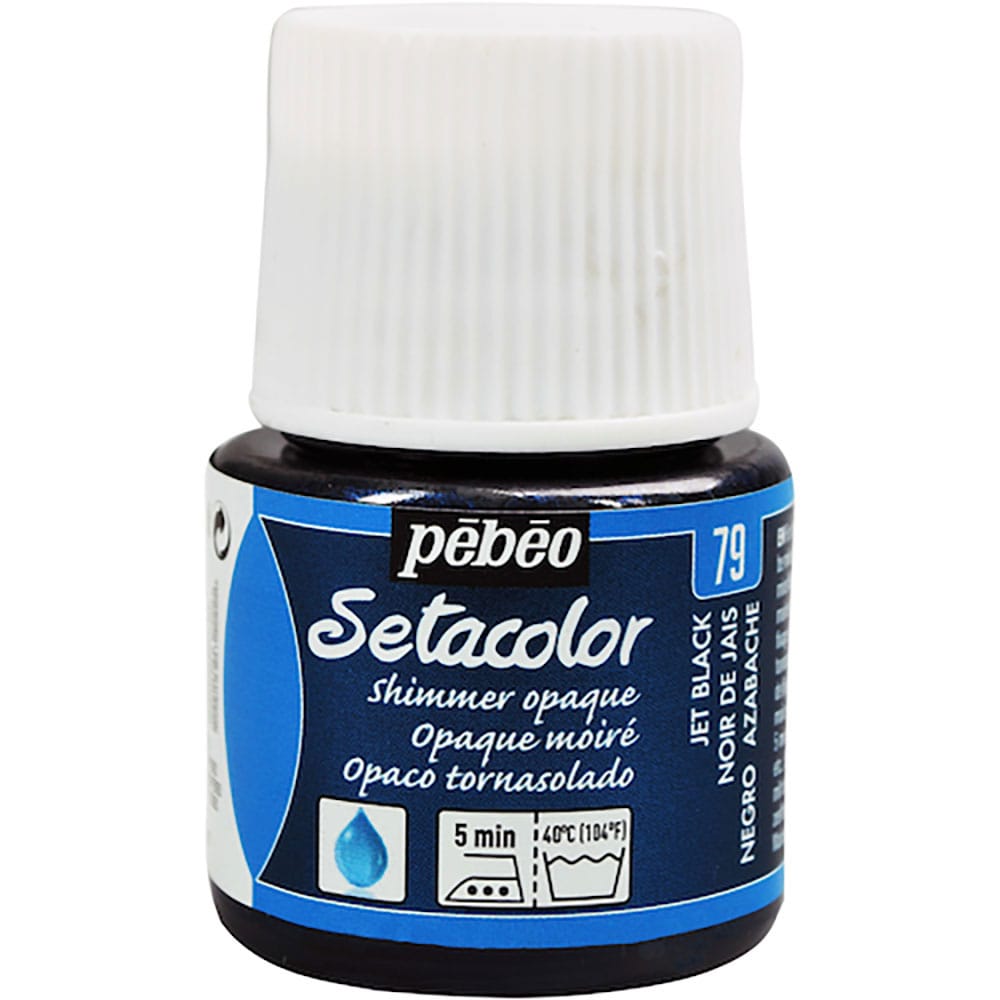 Ｐｅｂｅｏ　布用水性アクリル絵具セタカラーシマー　４５ｍｌ　ジェットブラック　２９５０７９＿