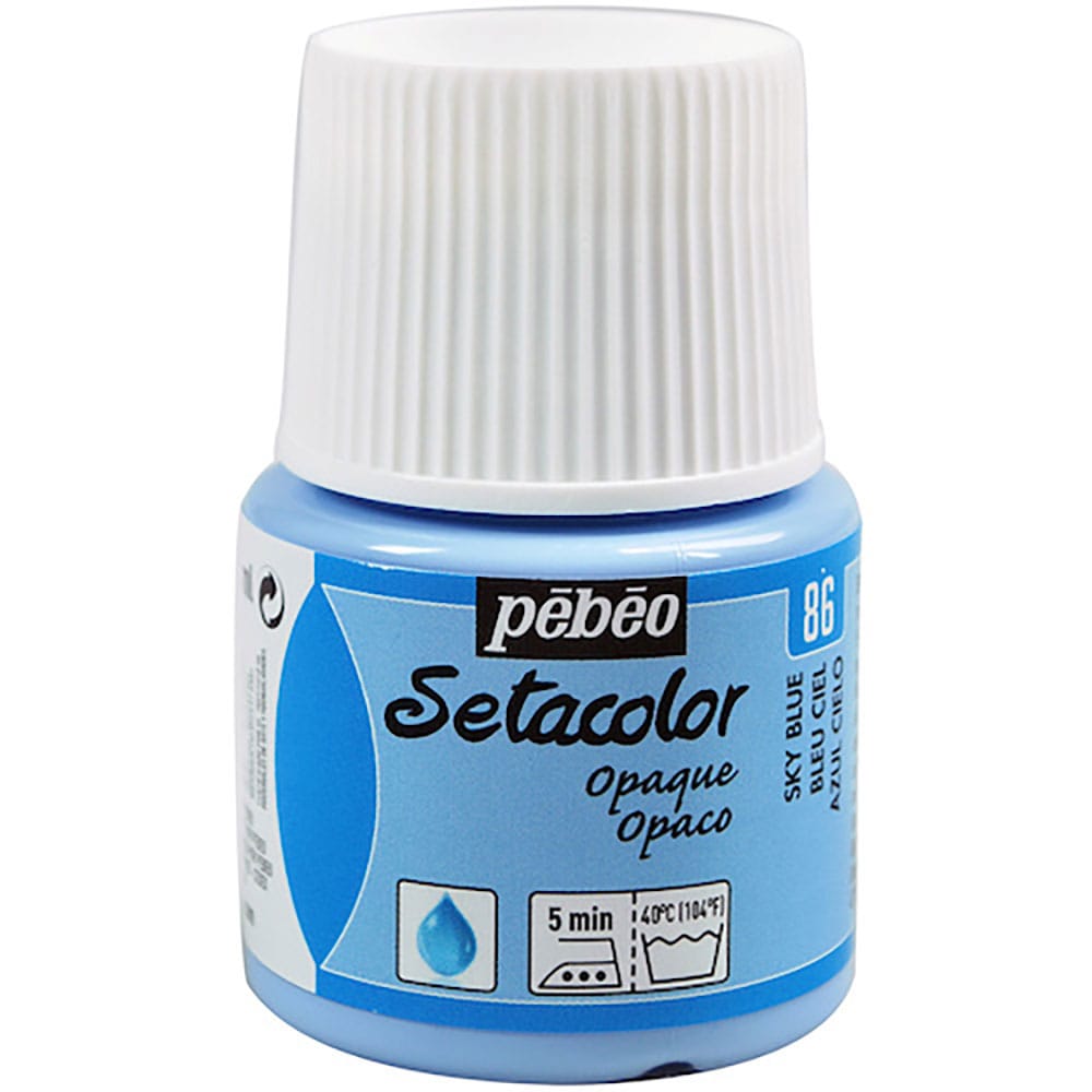 Ｐｅｂｅｏ　布用水性アクリル絵具セタカラー不透明色　４５ｍｌ　スカイブルー　２９５０８６＿