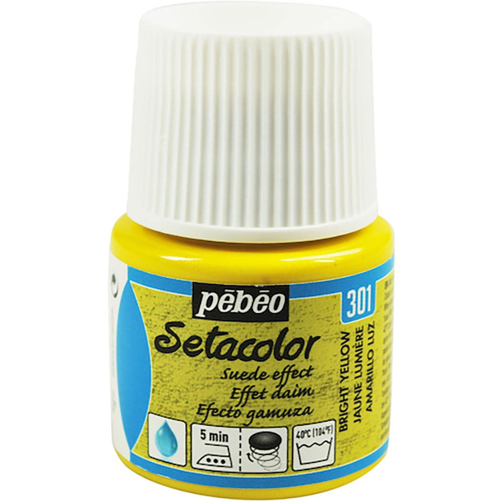 Ｐｅｂｅｏ　布用水性アクリル絵具セタカラースウェード　４５ｍｌ　ブライトイエロー　２９５３０１＿