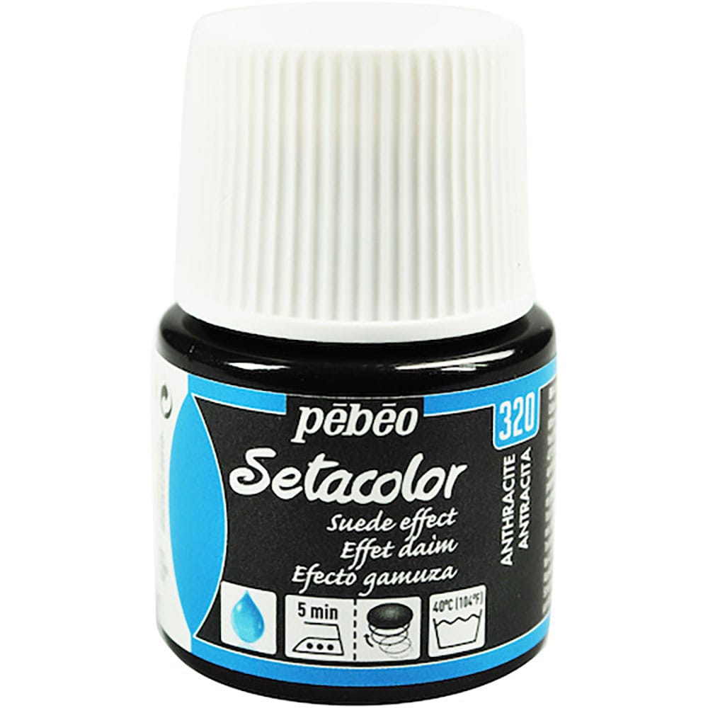 Ｐｅｂｅｏ　布用水性アクリル絵具セタカラースウェード　４５ｍｌ　アンスラサイト　２９５３２０＿