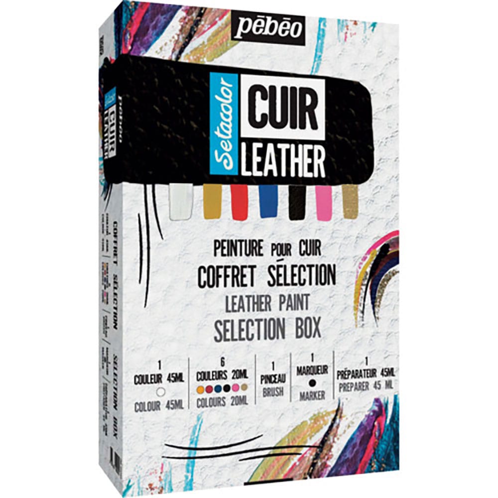 Ｐｅｂｅｏ　セタカラーレザー（革用）セレクションボックス（２０ｍｌｘ６色＋４５ｍｌｘ２種＋マーカー＿