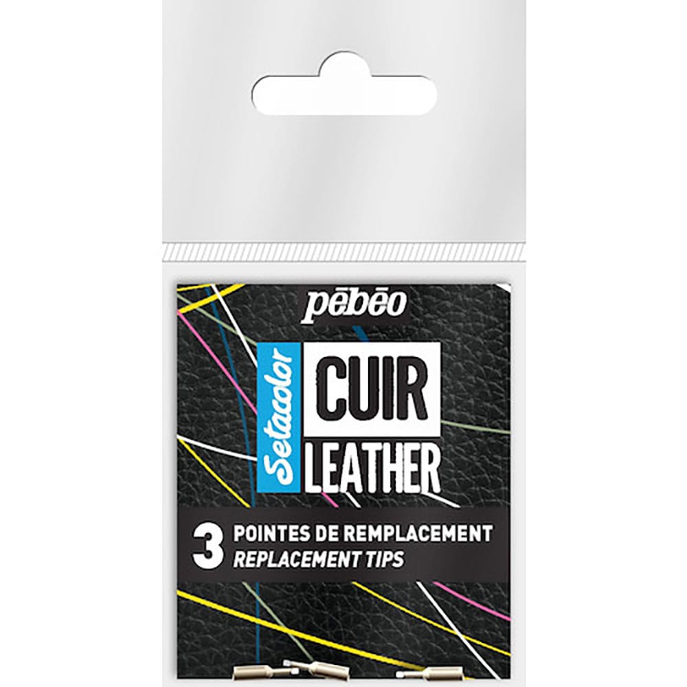 Ｐｅｂｅｏ　セタカラーレザー（革用）マーカー用　ペン先替え　３個入り　２９５６８９＿