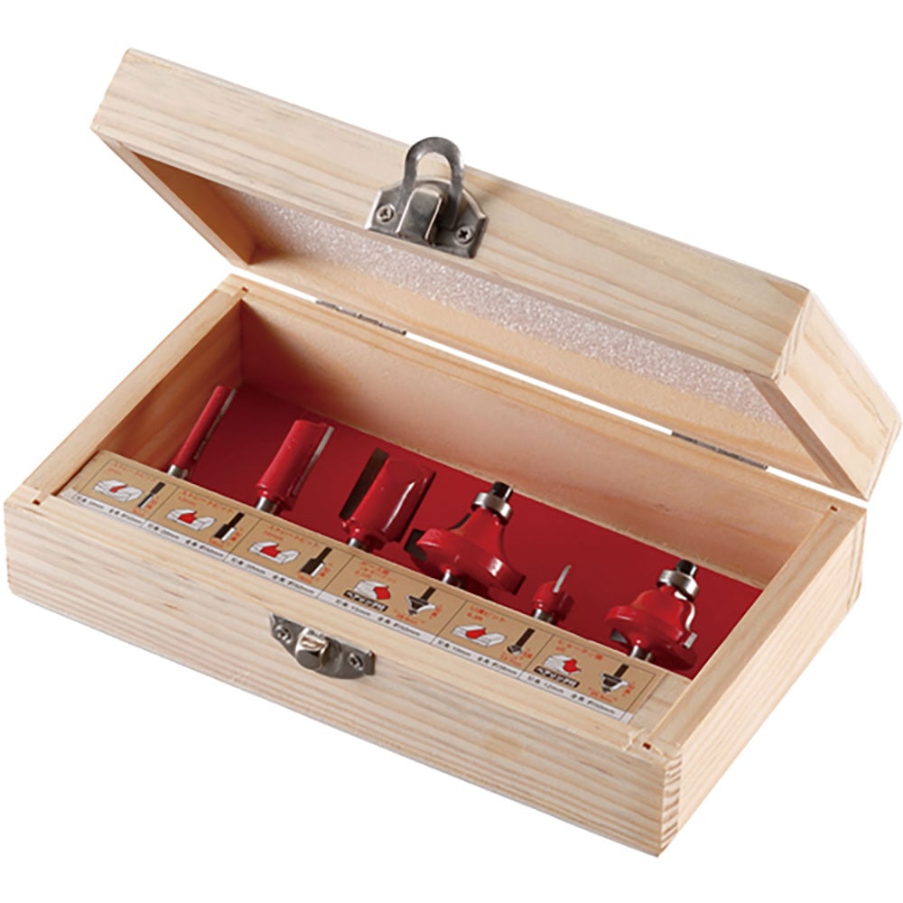 ＲＥＬＩＥＦ　６本組　超硬刃トリマービット　３０６６０＿