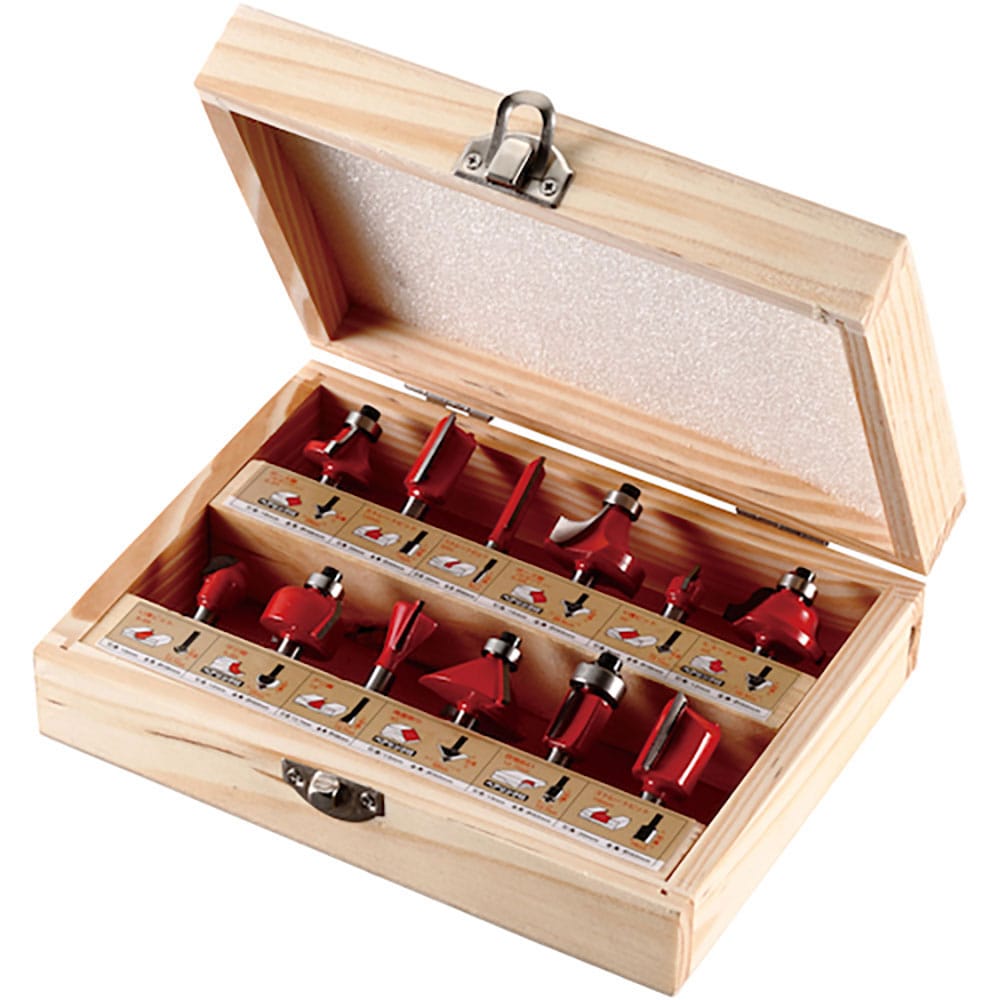 ＲＥＬＩＥＦ　１２本組　超硬刃トリマービット　３０６６１＿