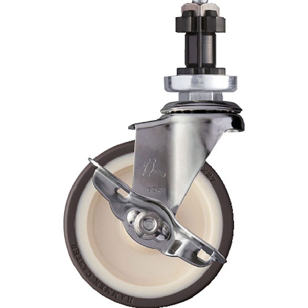 ハンマー　ＳＵＳ　パイプ外径３８ｍｍ用差込　ＳＰ付　ウレタンＢ車　１００ｍｍ　３１５２ＥＮ－ＵＢ１＿