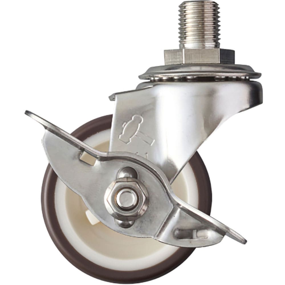 ハンマー　ステンレス製ねじ込み式キャスター　ステンレス製ねじ込み式キャスター　自在（ストッパー付）＿