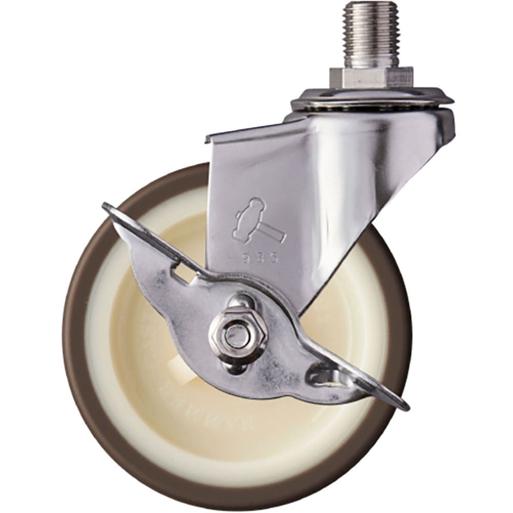 ハンマー　ステンレス製ねじ込み式キャスター　ステンレス製ねじ込み式キャスター　自在（ストッパー付）＿