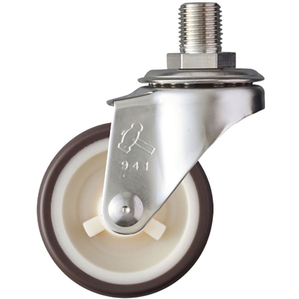ハンマー　ステンレス製ねじ込み式キャスター　ステンレス製ねじ込み式キャスター　自在　車輪径５０ｍｍ＿