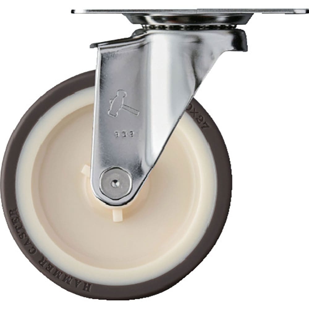 ハンマー　Ｅシリーズオールステンレス　旋回式ウレタン車輪（ナイロンホイール）１００ｍｍ　３２０Ｅ－＿