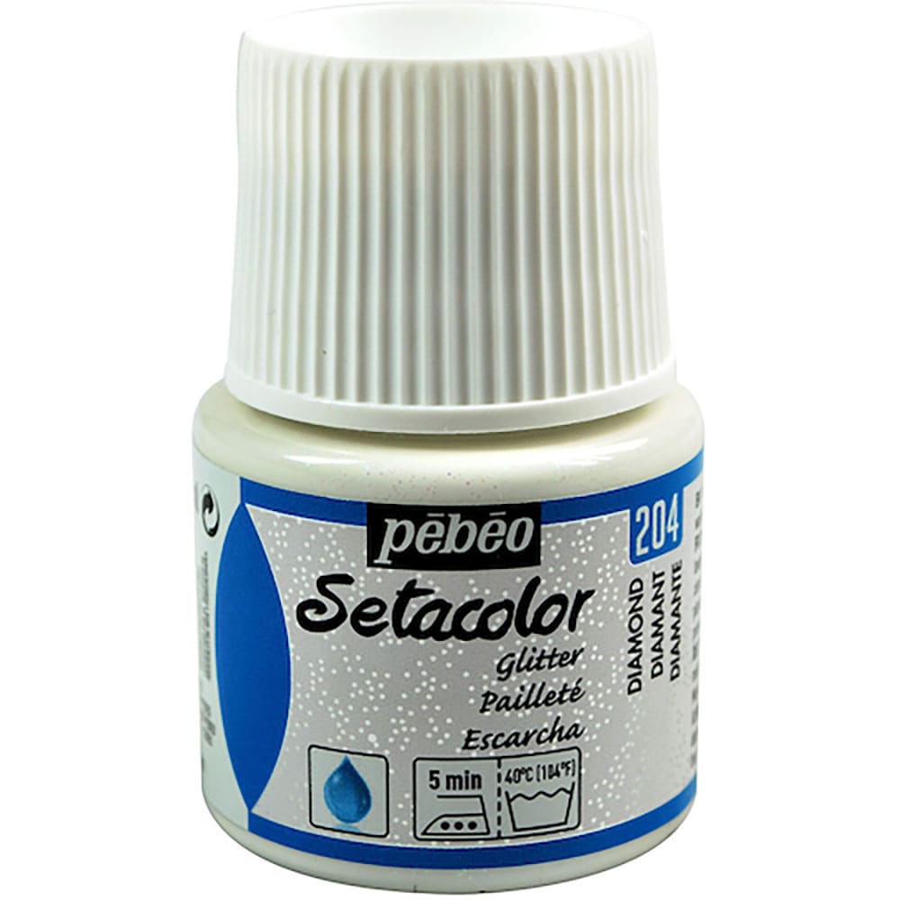 Ｐｅｂｅｏ　布用水性アクリル絵具セタカラーグリッター　４５ｍｌ　ダイアモンド　３２９２０４＿