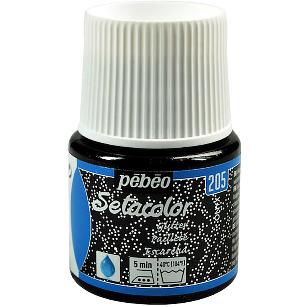 Ｐｅｂｅｏ　布用水性アクリル絵具セタカラーグリッター　４５ｍｌ　オニキス　３２９２０５＿