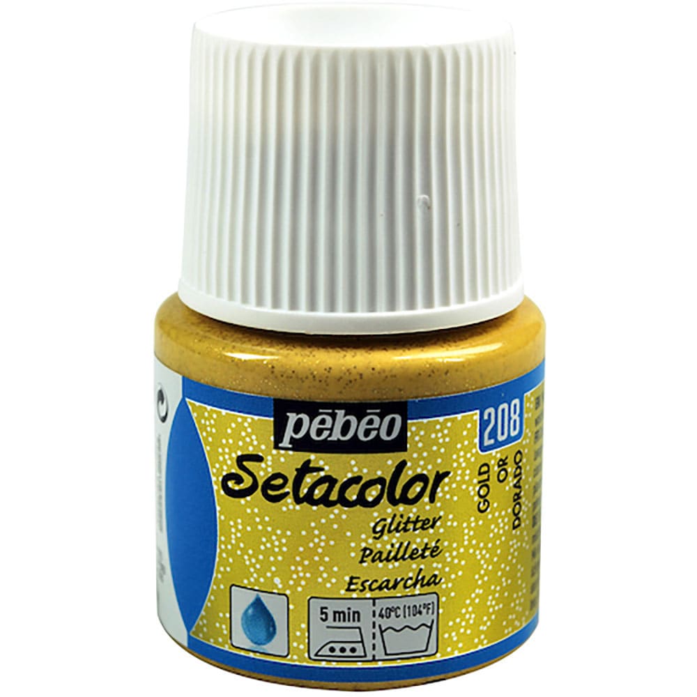 Ｐｅｂｅｏ　布用水性アクリル絵具セタカラーグリッター　４５ｍｌ　ゴールド　３２９２０８＿