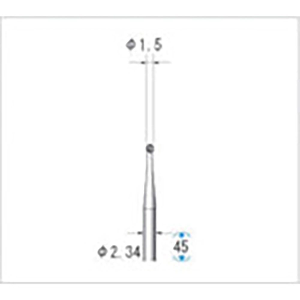 ナカニシ　精密スチールカッター　１２本入　球型　φ１．５×軸φ２．３４　３３０２２＿