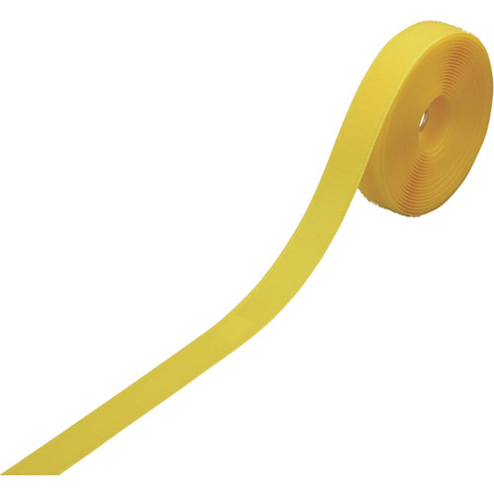 緑十字　フックラインテープ（面ファスナータイプ）　ＦＬ－２５５Ｙ　２５ｍｍ幅×５Ｍ　黄　３４８０２＿