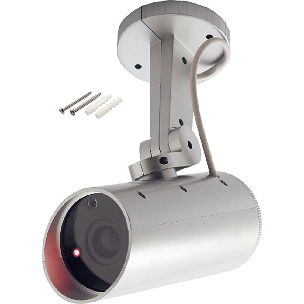 緑十字　ダミー防犯カメラ　センサー式自動首振り機能付　防雨タイプ　ダミーカメラ防雨型　３５２０７１＿