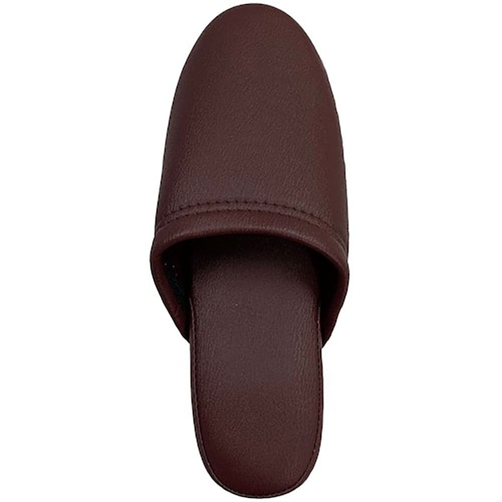 オーミケンシ　抗菌レザー調スリッパ　前閉じ　ダークワイン（名入れ可能）　３６０１２＿