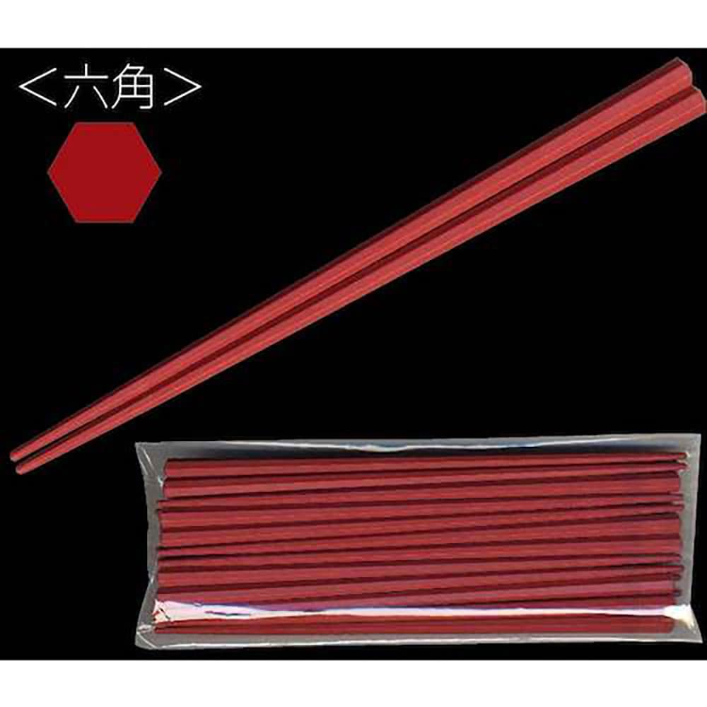 大黒　ＳＰＳ製リユース箸　２３ｃｍ　朱（１０膳入）　３７７１１８４＿